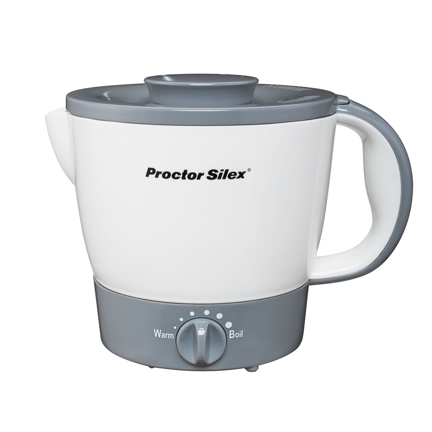 Proctor Silex 32oz Adjustable Temperature Hot Pot Electric Kettle for Tea,  Boiling Water, Cooking Noodles and Soup, White