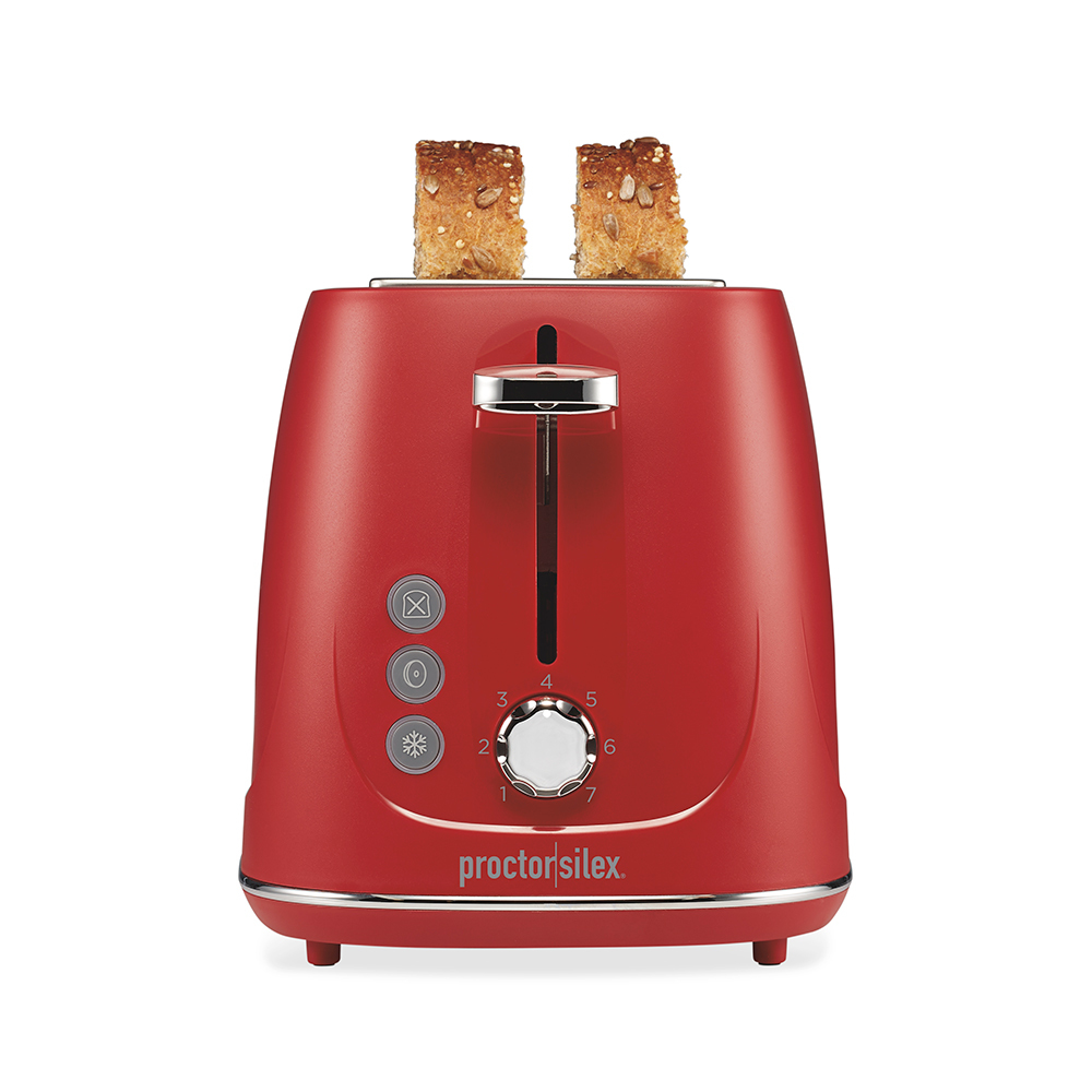 Plastic 2 Slice Toaster, Red - Model 22661 | ProctorSilex.com