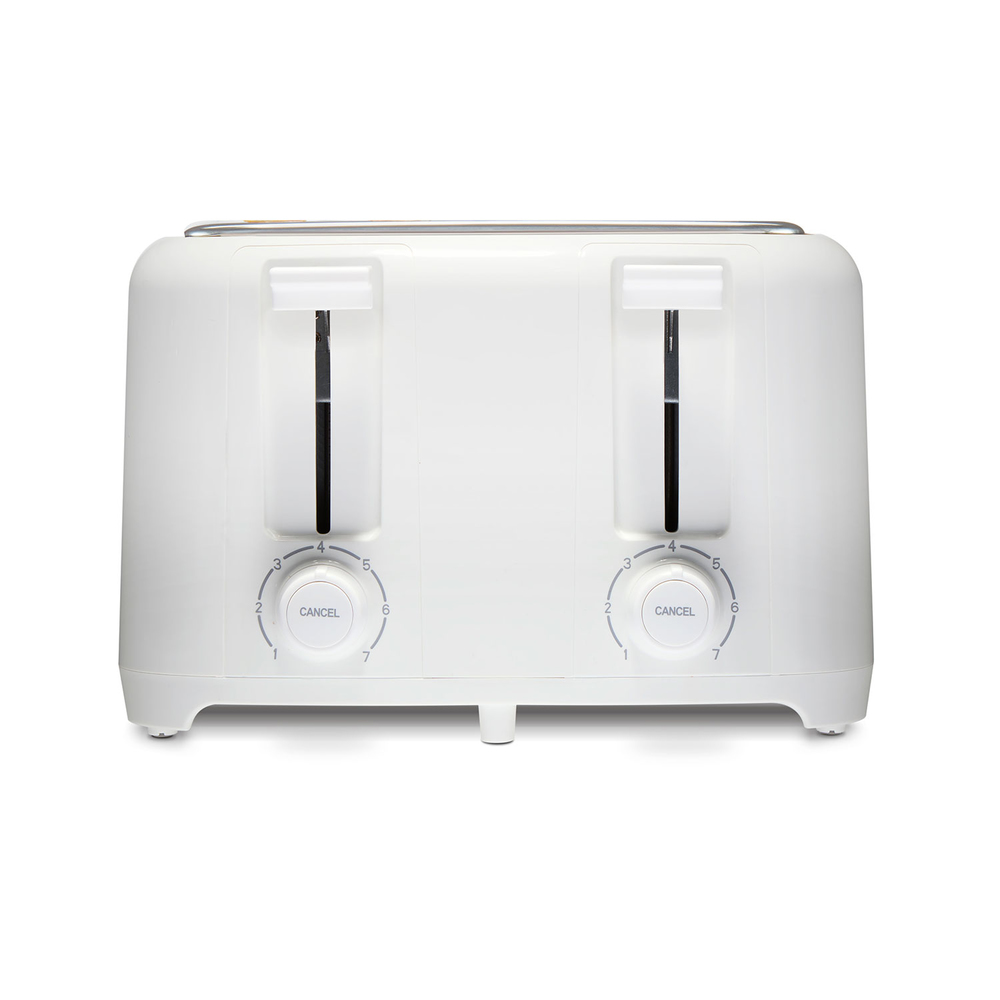 Wide-Slot 4 Slice Toaster, White - 24214PS
