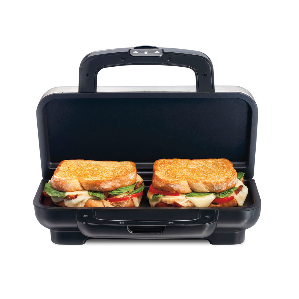 Sandwich Maker with Nonstick Surface, White - Model