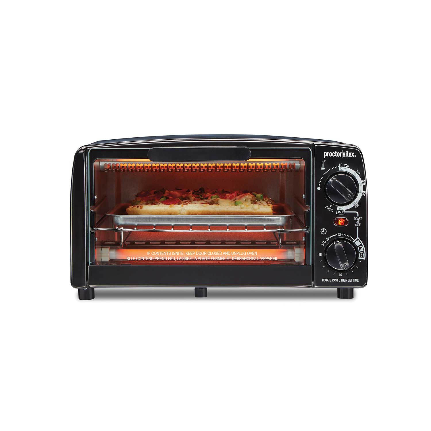 Proctor Silex Modern Toaster Oven, Black