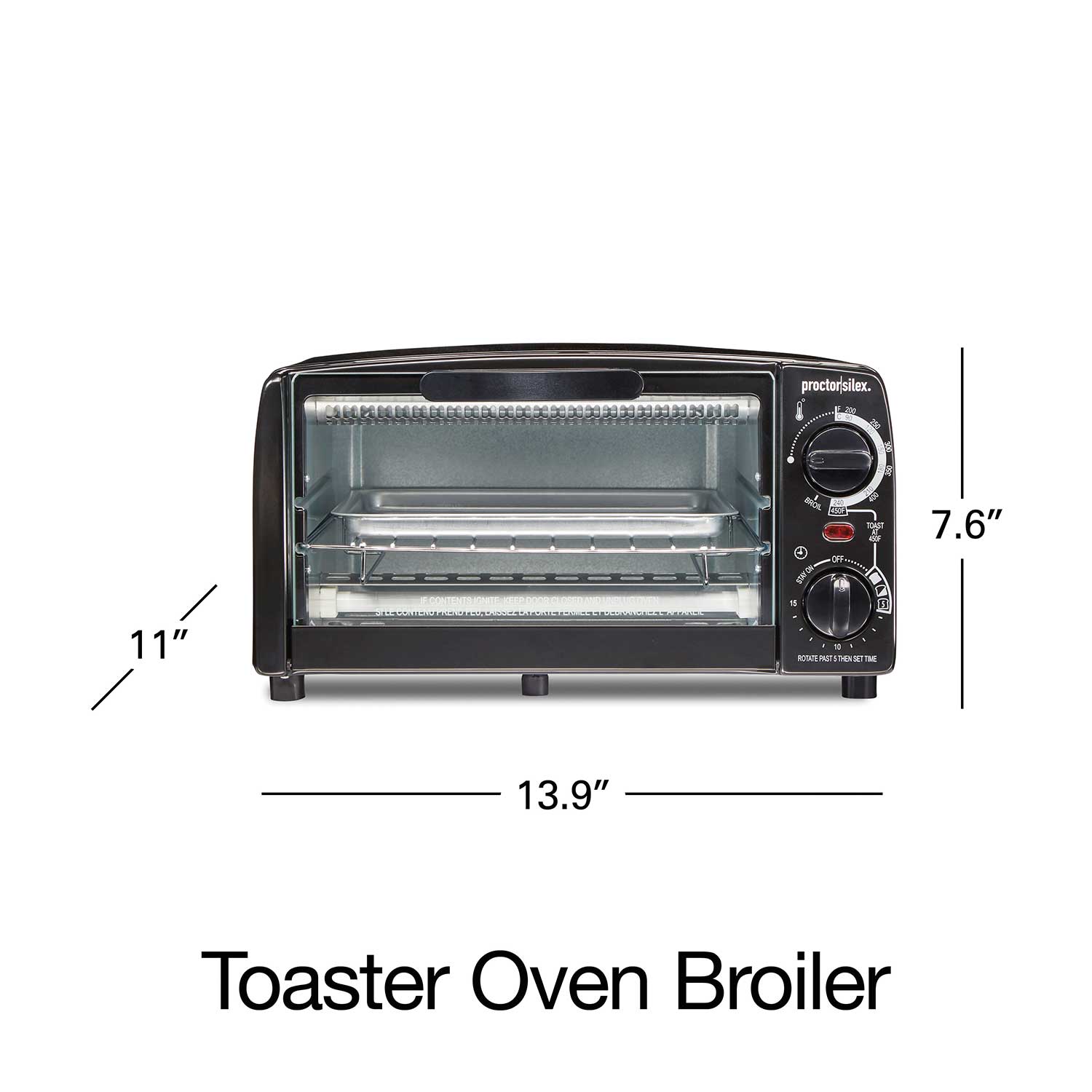 Hamilton Beach Proctor Silex 4-Slice Toaster Oven, Black (31118R), One  Size