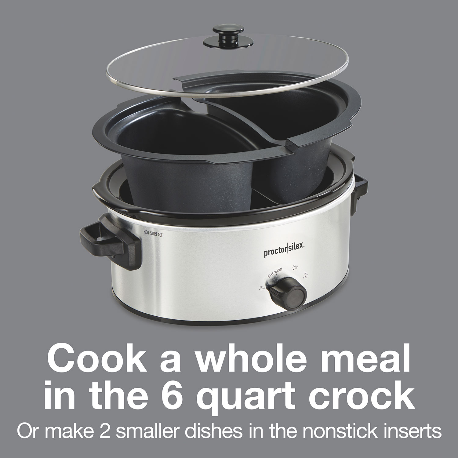 Courant 5 QT (2.5QT Each Pot) Double Slow Cooker - Stainless Steel, 2.5 qt  - Ralphs