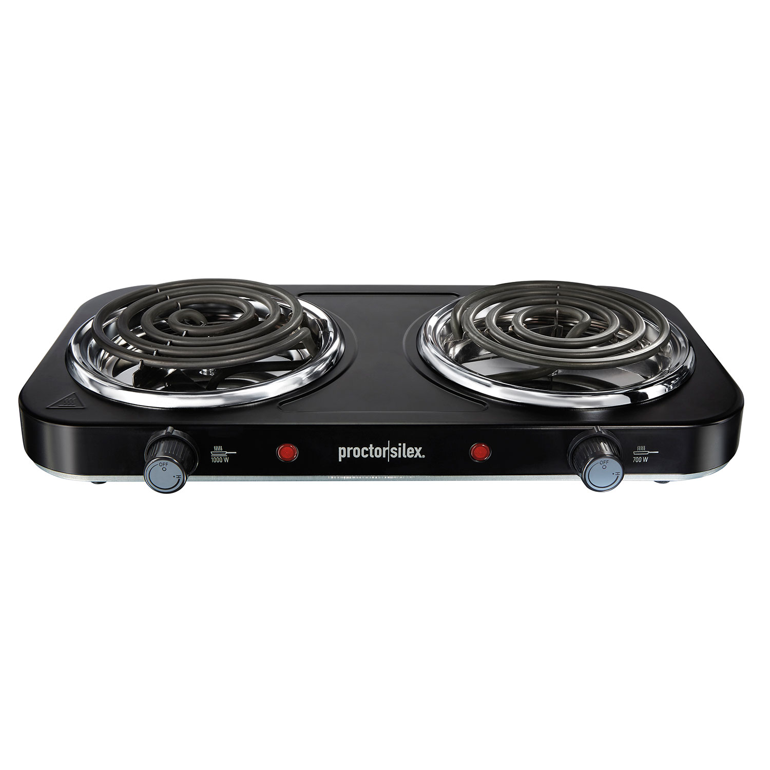 Proctor Silex Electric Stove, Single Burner Cooktop, Compact and Portable,  Adjustable Temperature Hot Plate, 1200 Watts, White & Stainless (34106)