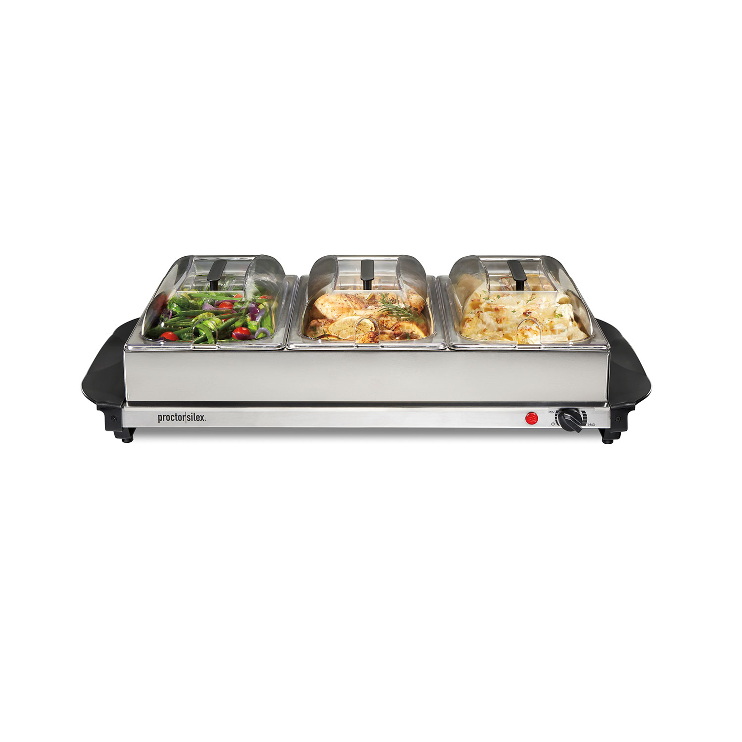 Triple Buffet Server with Domed Lids (34300RG) Small Size