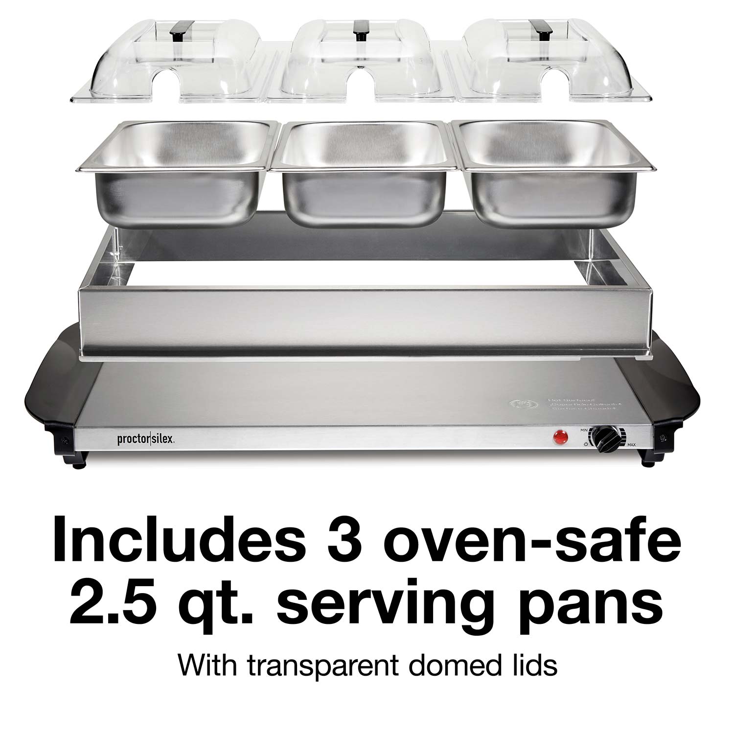 Electric Chafing Dish Buffet Set 9 Quart Food Warmer Buffet Servers and  Warmers with Covers Warmer for Parties Stainless Steel