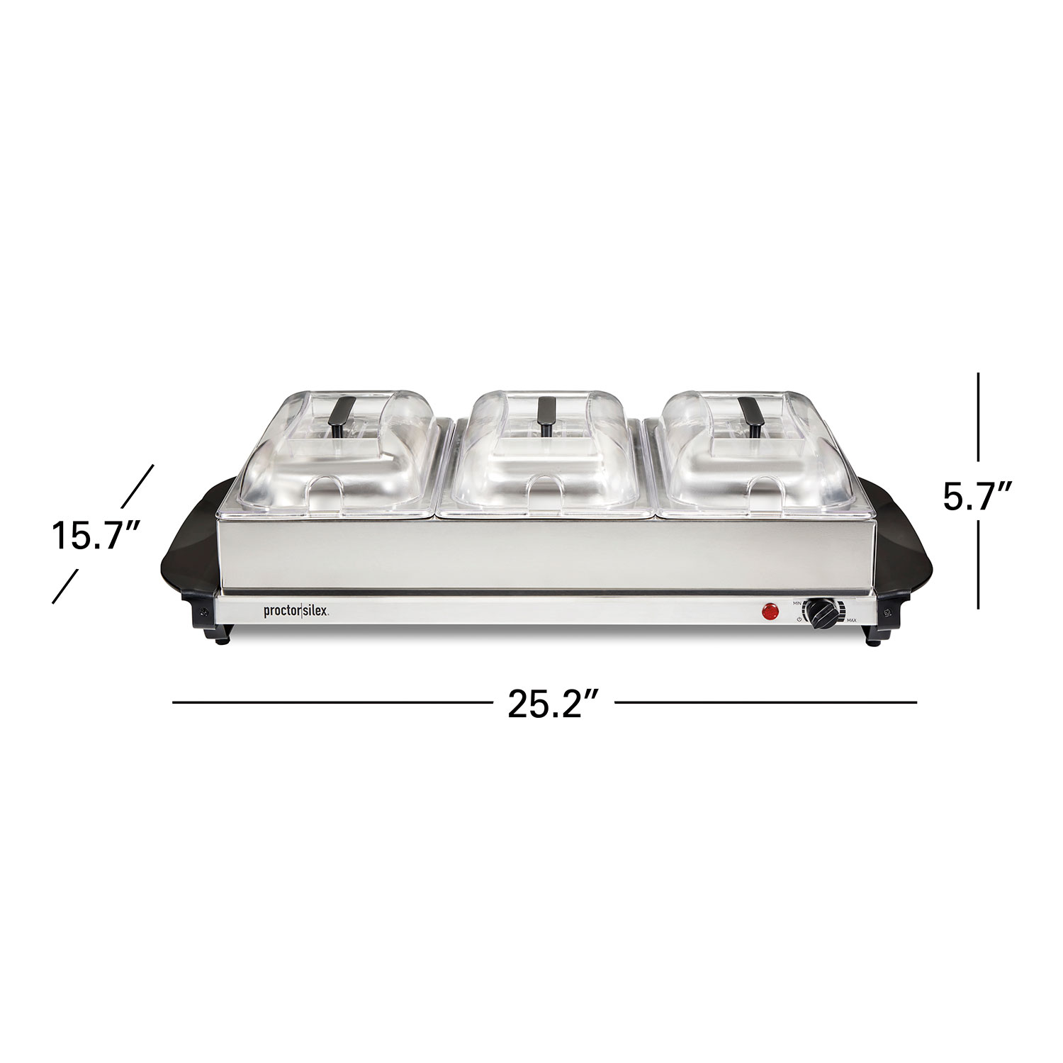 Family-size Triple Buffet Server with Food Warmer