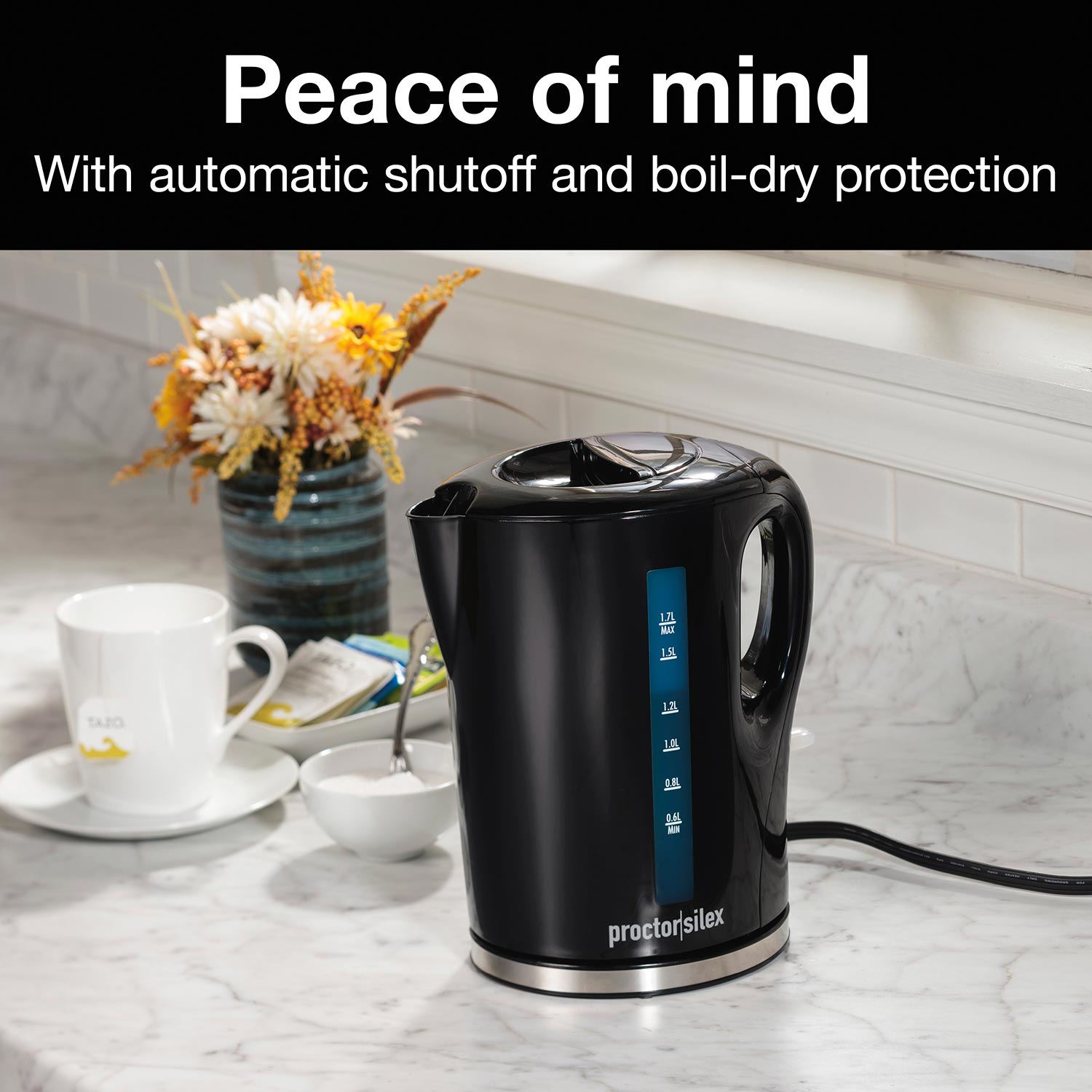 Proctor Silex Electric Tea Kettle, Water Boiler & Heater Auto