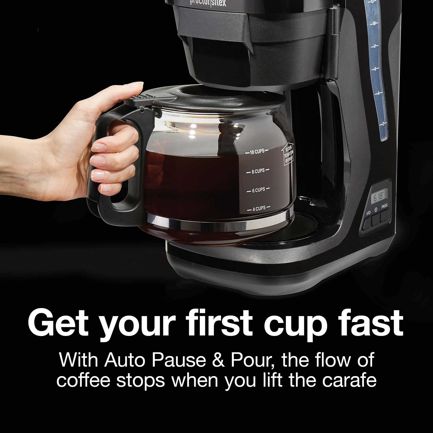  Mr. Coffee Coffee Maker, Programmable Coffee Machine with Auto  Pause and Glass Carafe, 5 Cups, Black: Home & Kitchen
