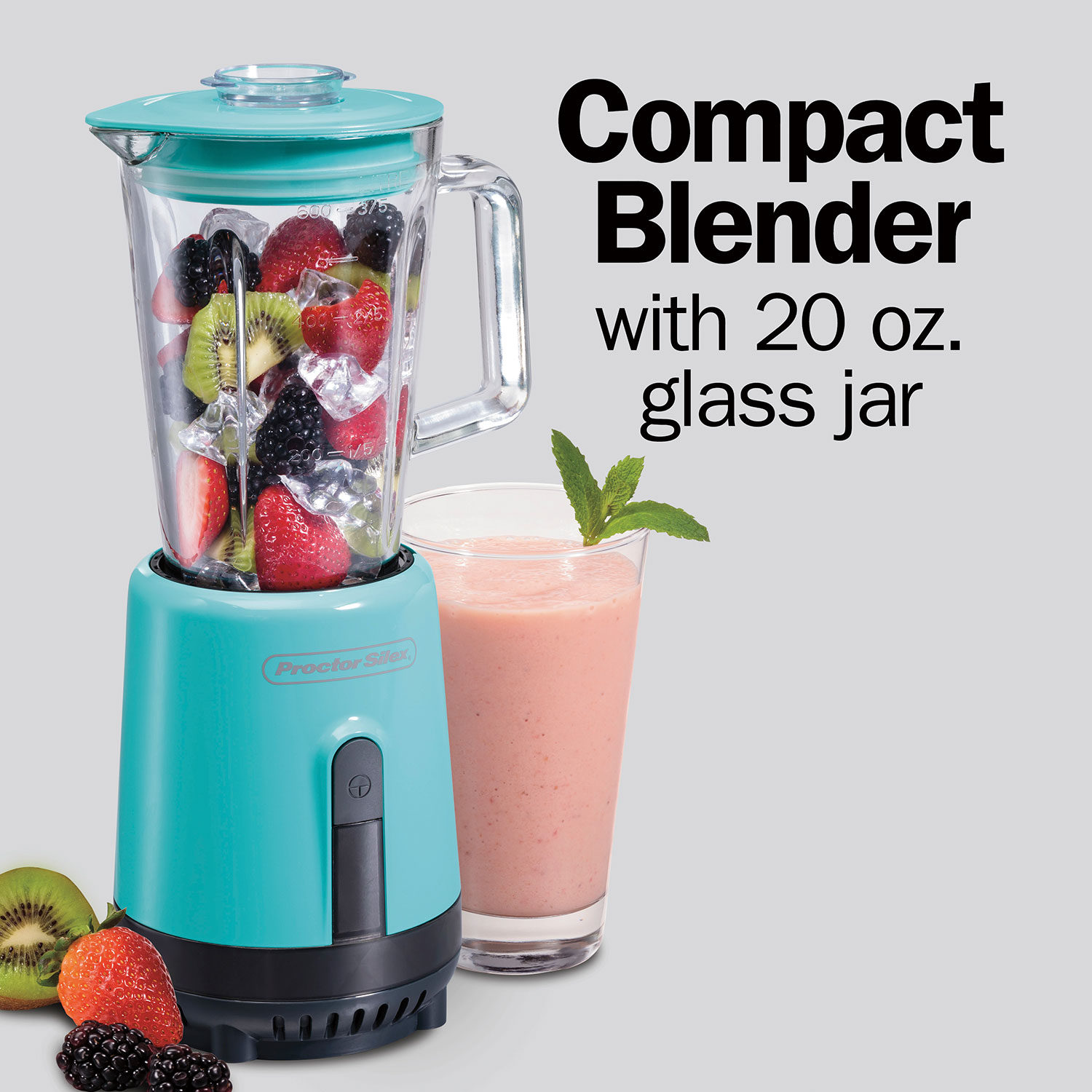 Glass Compact Blender (teal) - Model 51152A