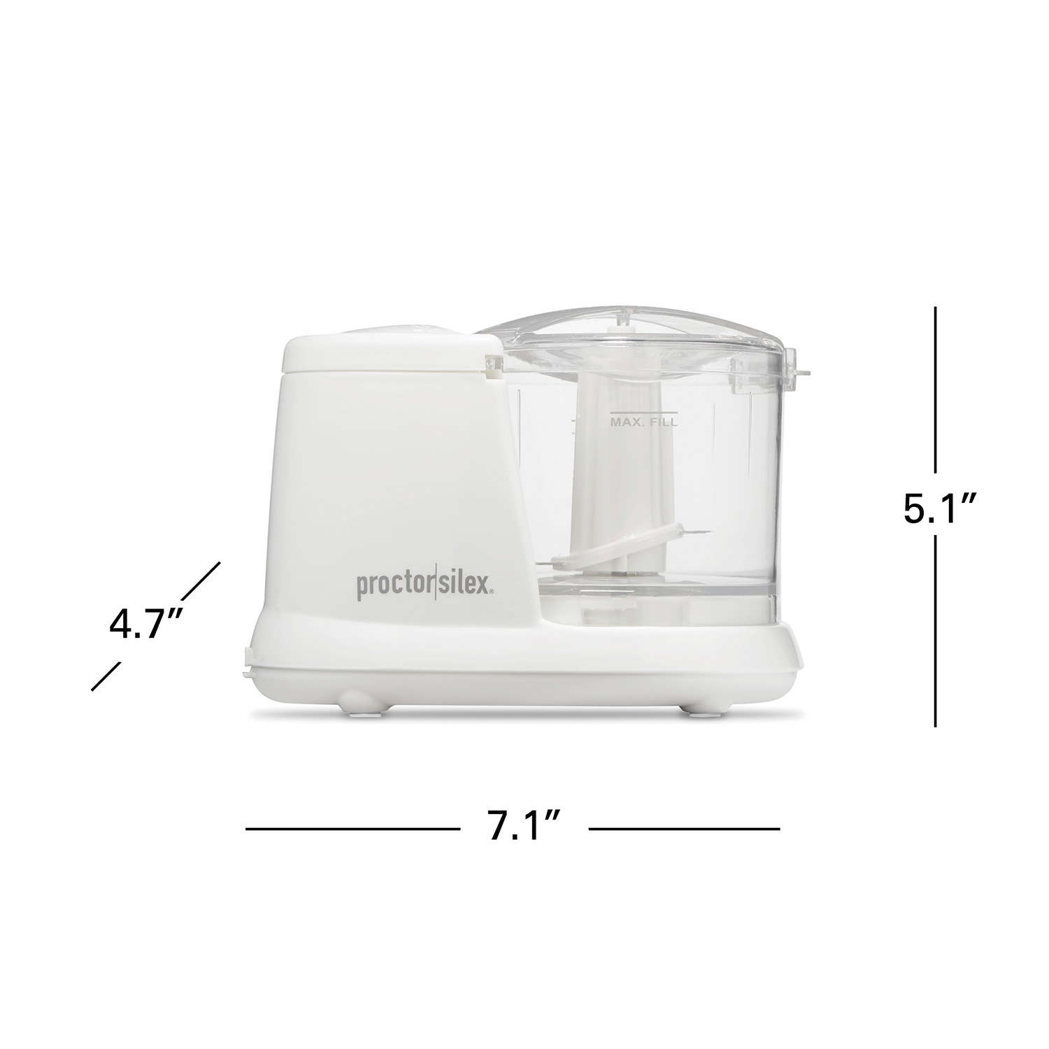 Black & Decker - 1.5-Cup One-Touch Electric Chopper in White