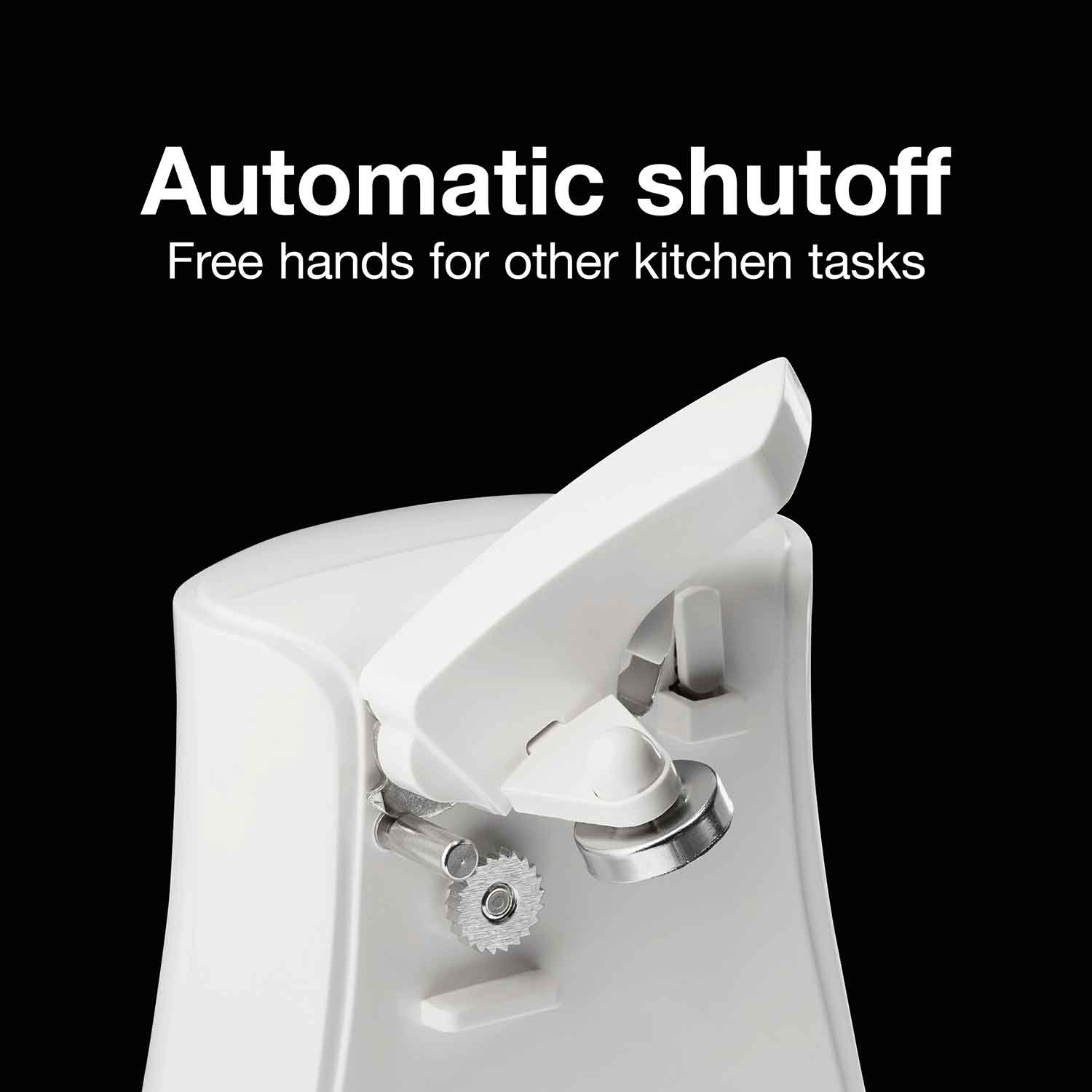 Electric Automatic Can Opener with Auto Shutoff, Push down Lever